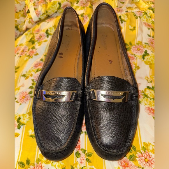 Coach Black Olympia Loafers with Silver Detail - Picture 13 of 15